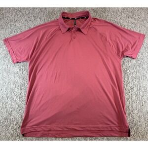 Leg3nd Polo Shirt Mens XL Pink Inspire Short Sleeve Performance Stretch Raglan